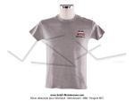 T-shirt Gris Chin - Logo M Motobcane coeur et dos - Taille 3XL  Rfrence : TSHB3XLM