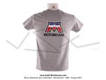 T-shirt Gris Chin - Logo M Motobcane coeur et dos - Taille 3XL  Rfrence : TSHB3XLM