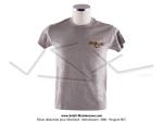 T-shirt Gris Chin - Logo Ttes de Gaulois Motobcane coeur et dos - Taille XS