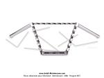 Guidon chrom torsad avec traverse style  Chopper  pour Peugeot 103 / MBK 51
