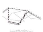 Guidon chrom torsad avec traverse style  Chopper  pour Peugeot 103 / MBK 51