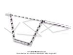 Guidon chrom torsad avec traverse style  Chopper  pour Peugeot 103 / MBK 51