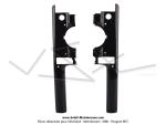 Carnages (Capotages - Caches) latraux de fourche noirs pour Peugeot Fox (la paire)