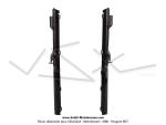 Carnages (Capotages - Caches) latraux de fourche noirs pour Peugeot Fox (la paire)