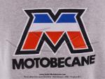 Veste / Sweat-shirt Zipp avec capuche Gris Oxford - Logo Brod M Motobcane coeur et dos - Taille M