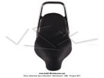 Selle Chopper Noire - srigraphie  Peugeot  rouge - dosseret Chrom - pour Peugeot 103