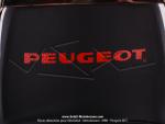 Selle Chopper Noire - srigraphie  Peugeot  rouge - dosseret Chrom - pour Peugeot 103