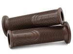 Poignes de guidon (Revtement) Marrons - PVC - Domino - Lg. 120mm - Dbouchantes (la paire)