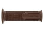 Poignes de guidon (Revtement) Marrons - PVC - Domino - Lg. 120mm - Dbouchantes (la paire)