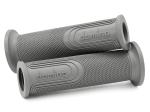Poignes de guidon (Revtement) Grises - PVC - Domino - Lg. 120mm - Dbouchantes (la paire)