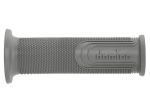 Poignes de guidon (Revtement) Grises - PVC - Domino - Lg. 120mm - Dbouchantes (la paire)