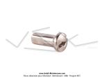 Ecrou de rayon 2,6mm - tte ronde - Laiton nickel - 12G - Lg.14,5mm (x1 pc)