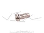 Ecrou de rayon 2,6mm - tte ronde - Laiton nickel - 12G - Lg.14,5mm (x1 pc)