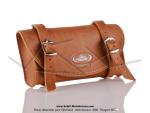 Trousse  outils (sacoche) de selle Simili Cuir Vintage marron miel pour Mobylette Motobcane Motoconfort MBK Peugeot