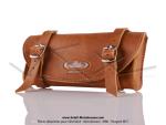 Trousse  outils (sacoche) de selle Simili Cuir Vintage marron miel pour Mobylette Motobcane Motoconfort MBK Peugeot