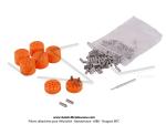 Galets de variateur - Programmables - renforcs F.D.V.  Long Life  - 15x19 pour PIAGGIO (Orange)