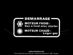 Autocollant de rservoir  DEMARRAGE  pour Peugeot 103 SPX / RCX