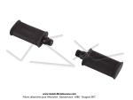 Pdales plastiques noires 14x125 type Notario Peugeot MBK