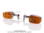 Clignotants chroms - adaptables - avec supports - pour Mobylette Motobcane / Motoconfort D55