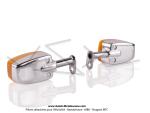 Clignotants chroms - adaptables - avec supports - pour Mobylette Motobcane / Motoconfort D55