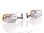Clignotants chroms - adaptables - avec supports - pour Mobylette Motobcane / Motoconfort D55