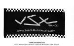 Drapeau VSX FRANCE - Noir et Damier- 100x50cm