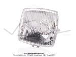 Optique de phare carr - type Luxor 160 - pour Peugeot 103 / 104 / 105 / GL10