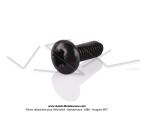 Vis tte cylindrique large bombe - Pozidrive - DIN 7985 - M4x10 - Zingue noire