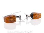Clignotants noirs - adaptables - avec supports - pour Mobylette Motobcane / Motoconfort