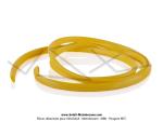 Jonc de carters latraux en tle (carnages) - PVC - Jaune - 4,3x8mm - pour Mobylette Motobcane / MBK / Peugeot (le mtre)