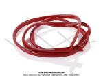 Jonc de carters lat�raux en t�le (car�nages) - PVC - Rouge fonc� - 4,3x8mm - pour Mobylette Motob�cane / MBK / Peugeot BB (le m�tre)
