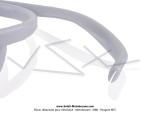Jonc de carters latraux en tle (carnages) - PVC - Bleu clair - 4,3x8mm - pour Mobylette Motobcane / MBK / Peugeot (le mtre)