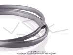Jonc de carters latraux en tle (carnages) - PVC - Gris mtallis - 4,3x8mm - pour Mobylette Motobcane / MBK / Peugeot BB (le mtre)