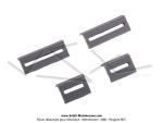 Clips plastiques de porte-bagage - Gris - pour Peugeot 103 / 104 (x4 pcs)