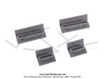 Clips plastiques de porte-bagage - Gris - pour Peugeot 103 / 104 (x4 pcs)