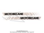 Autocollants de poutre centrale  MOTOBECANE  - Blanc cass� - pour SoleX 3800 Motob�cane