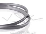 Jonc de carters lat�raux en t�le (car�nages) - PVC - Gris m�tallis� - 4,3x6mm - pour Mobylette Motob�cane / Motoconfort / Peugeot (le m�tre)