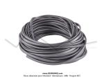Jonc de carters lat�raux en t�le (car�nages) - PVC - Gris m�tallis� - 4,3x10mm - pour Mobylette Motob�cane SP98 / D52 / D75 (Rouleau de 25m)