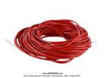 Jonc de carters lat�raux en t�le (car�nages) - PVC - Rouge - 4,3x8mm - pour Mobylette Motob�cane / MBK / Peugeot (Rouleau de 25m)