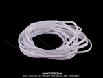 Jonc de carters lat�raux en t�le (car�nages) - PVC - Blanc - 4,3x8mm - pour Mobylette Motob�cane / MBK / Peugeot (le m�tre)