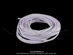 Jonc de carters lat�raux en t�le (car�nages) - PVC - Blanc - 4,3x8mm - pour Mobylette Motob�cane / MBK / Peugeot (Rouleau de 25m)