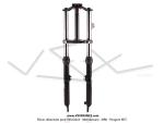 Fourche noire/chrom�e EBR pour Mobylettes MBK 51 (�28mm)