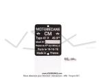 Plaque des mines pour Mobylette Motob�cane 41V (18-10-78)