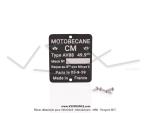 Plaque des mines pour Mobylette Motob�cane AV88 (05-08-59)