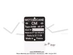 Plaque des mines pour Mobylette Motob�cane AV88  (31-07-59)