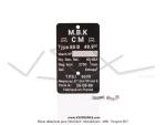 Plaque des mines pour Mobylette MBK 85 B (26-08-86)