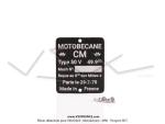 Plaque des mines pour Mobylette Motob�cane 50V (29-07-70)