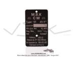 Plaque des mines pour Mobylette MBK 51 (06-03-85)