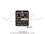 Plaque des mines pour Mobylette Motob�cane 51T (18-10-78)