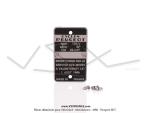 Plaque des mines pour Peugeot 103V S�rie SP (01-08-80)